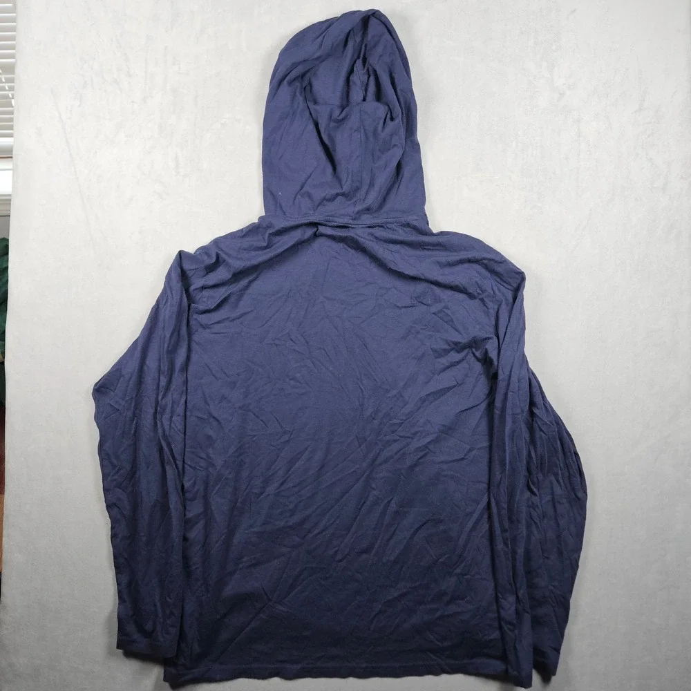 NEW Polo Ralph Lauren Hoodie Mens XL Navy Blue Lightweight Sweatshirt Pony Logo